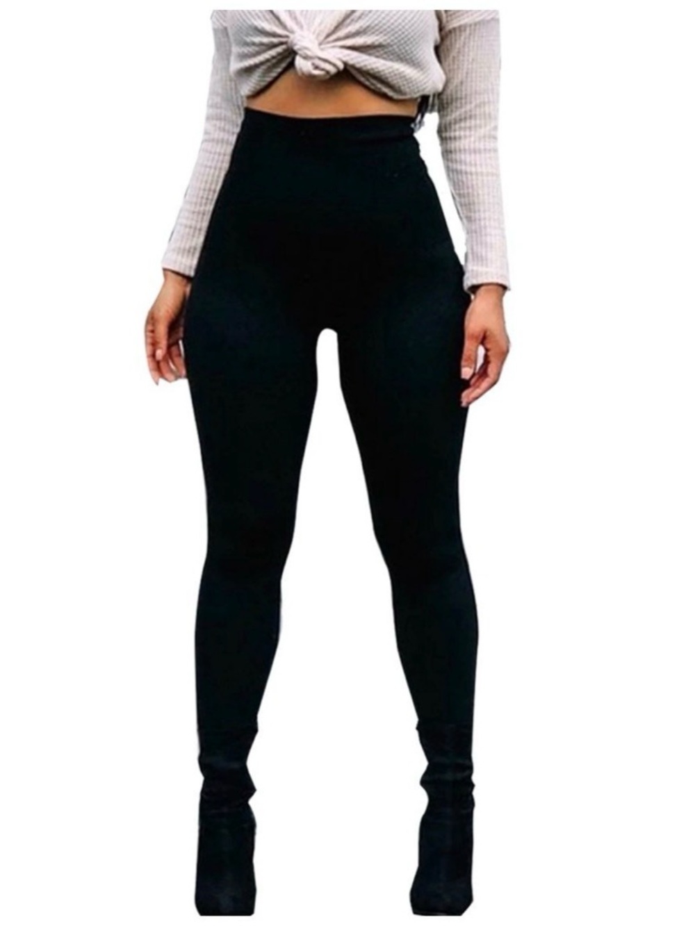 “Hold me tight” High-Waist Black Leggings for Women - Sleek Everyday Fit